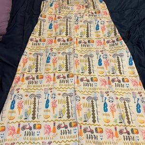 SHEIN Multicolor Graphic Midi Dress